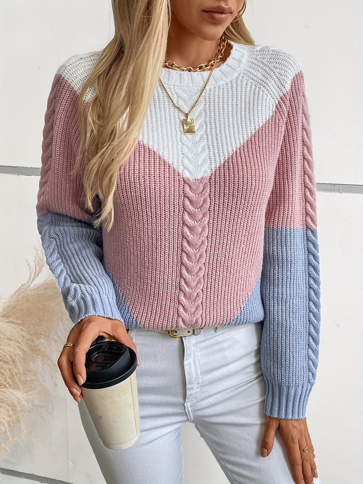 Kevara - Color-Block Knit Pullover