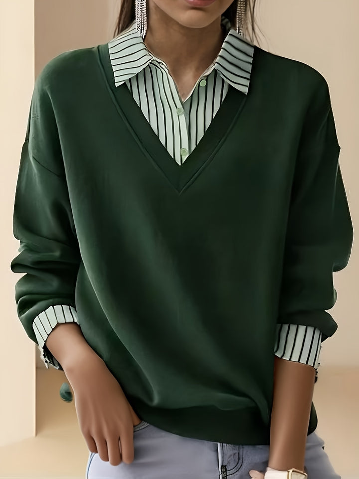 Calira - Lapel Collar Knit Polo Shirt