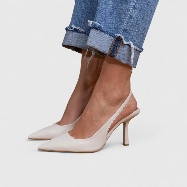 Nerixa - Slingback Satin Heels