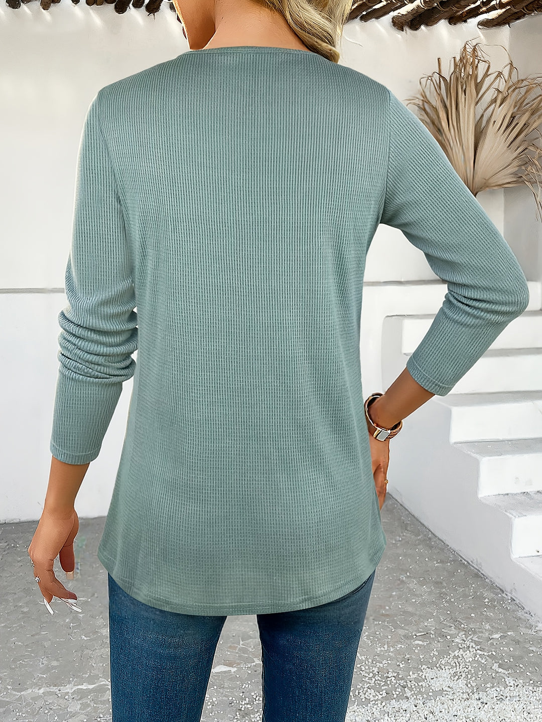 Tivora - Faux Two-Piece Knit Top