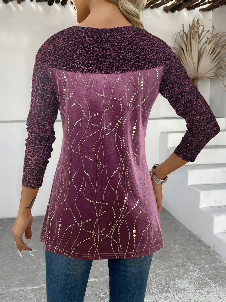 Avenya - Foil Lapel Knit Pullover Set