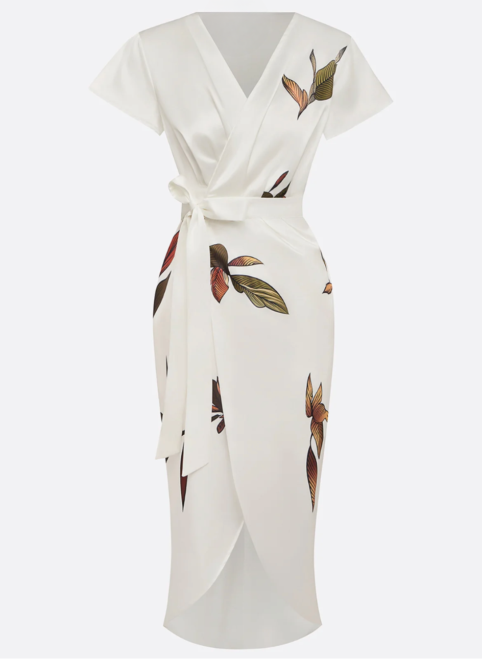 Velise - Wrap Satin Dress