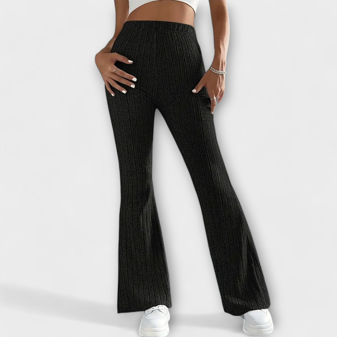 Velara - Elastic Waistband Woven Trousers