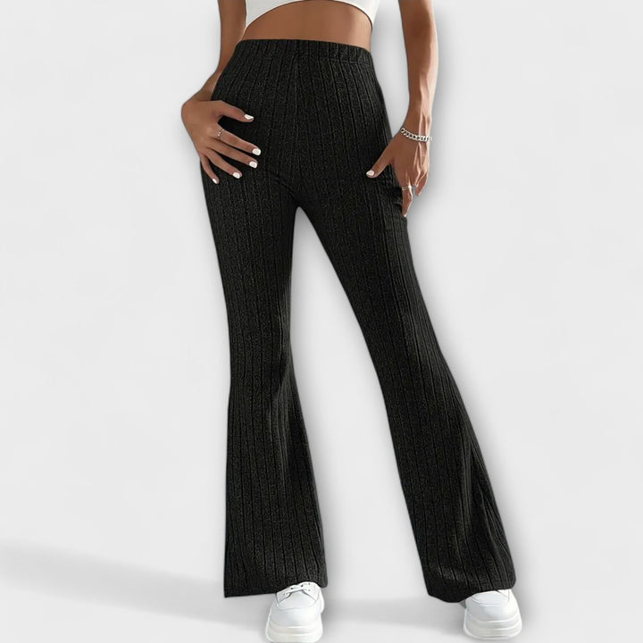 Velara - Elastic Waistband Woven Trousers