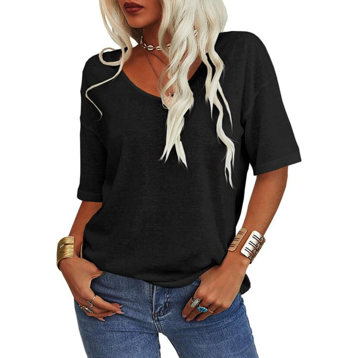 Kelira - Petal Sleeve Stretch Jersey T-Shirt