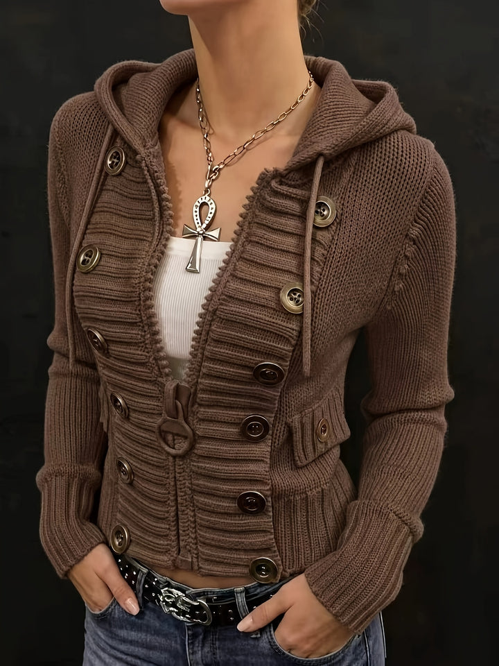 Nysera - Vertical Rib Knit Cardigan