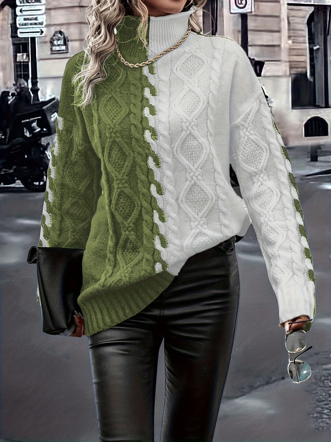 Nerise - Vertical Stripe Knit Blouse