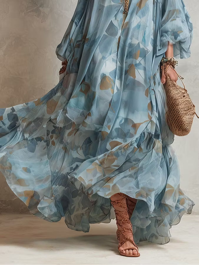 Avyra - Maxi Silk-Blend Long Dress