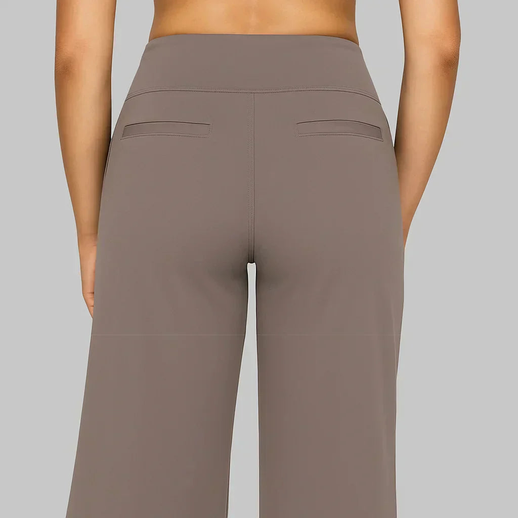 Rylena - High-Rise Stretch Weave Trousers