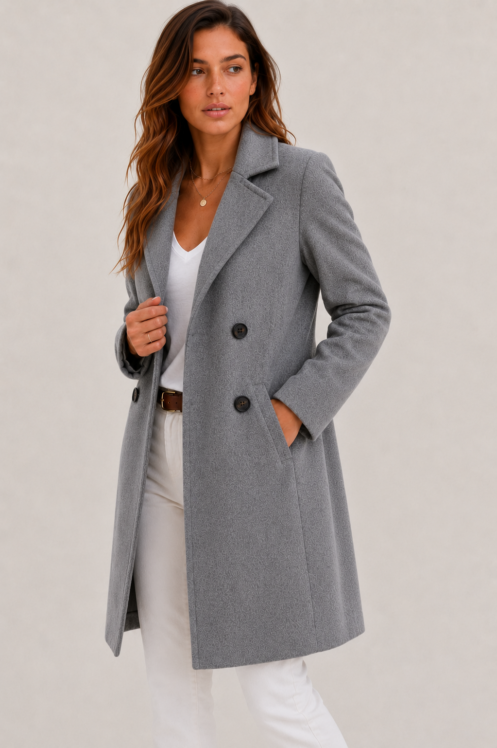 Nevara - Double-Breasted Coat
