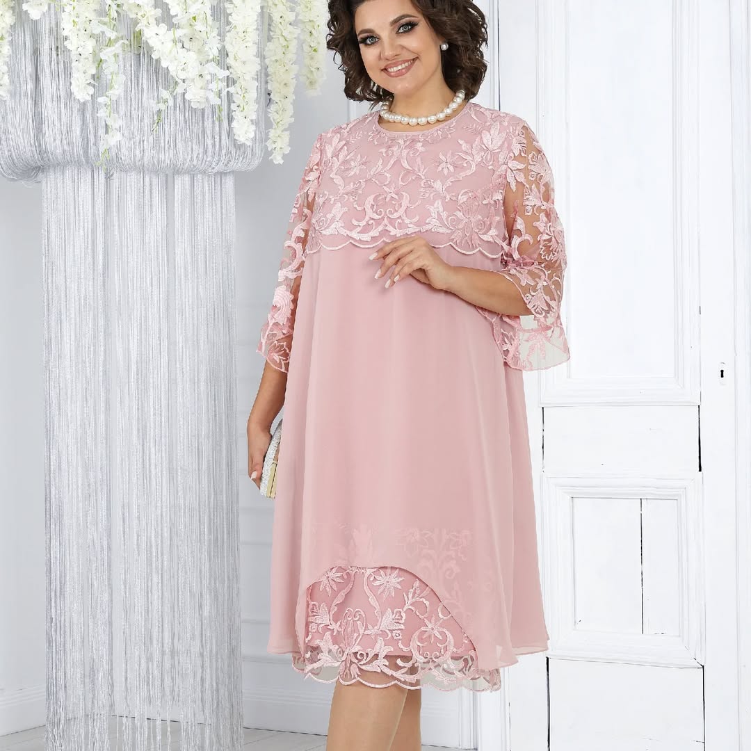 Novira - Patchwork Chiffon Dress