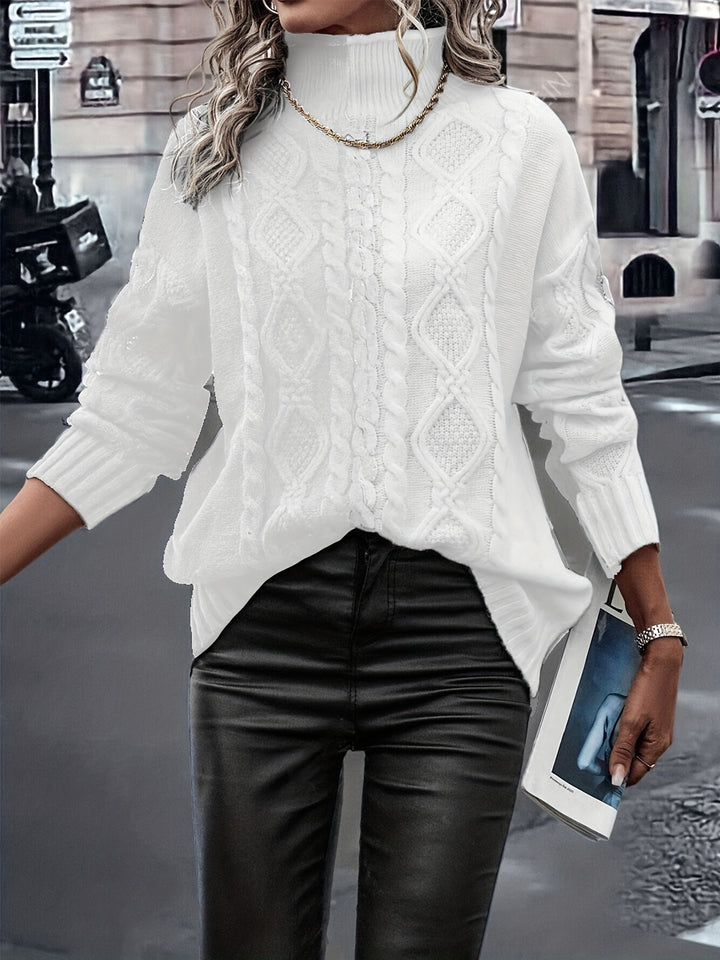 Nerise - Vertical Stripe Knit Blouse
