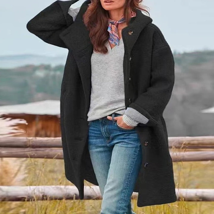 Rivena - Belted Woven Long Coat