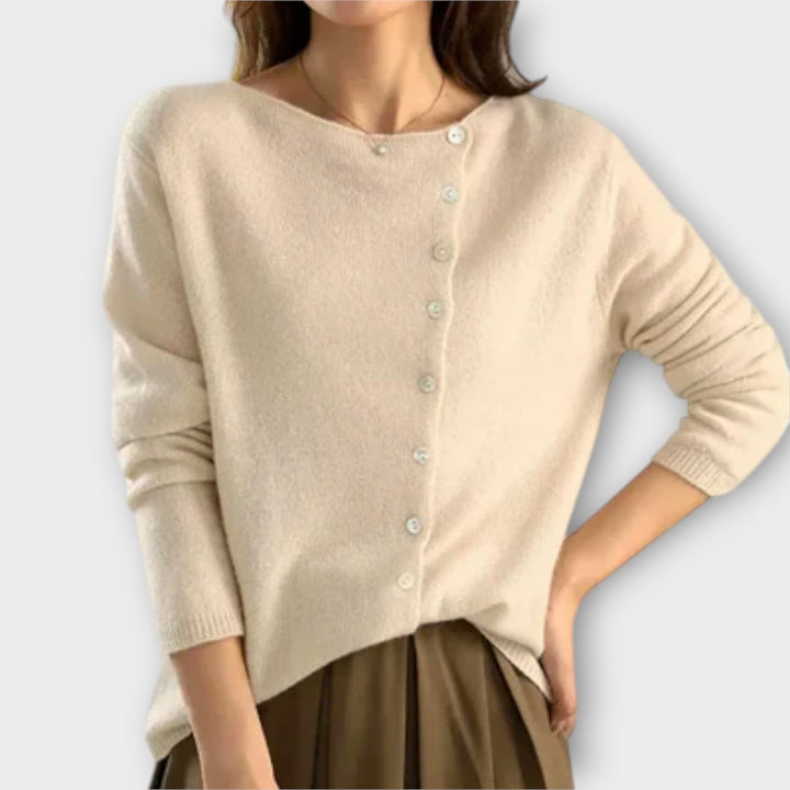 Virela - Button-Front Knit Cardigan