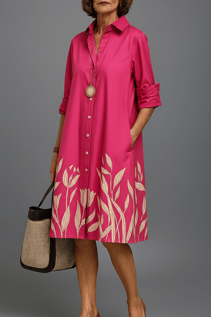 Vaelia - Draped Woven Midi Dress