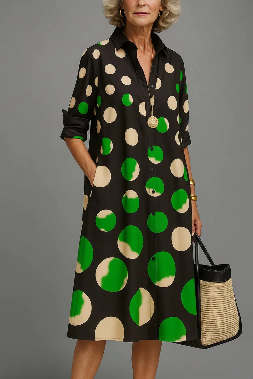 Vaelia - Draped Woven Midi Dress
