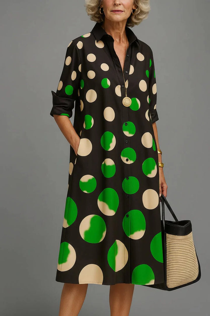 Vaelia - Draped Woven Midi Dress
