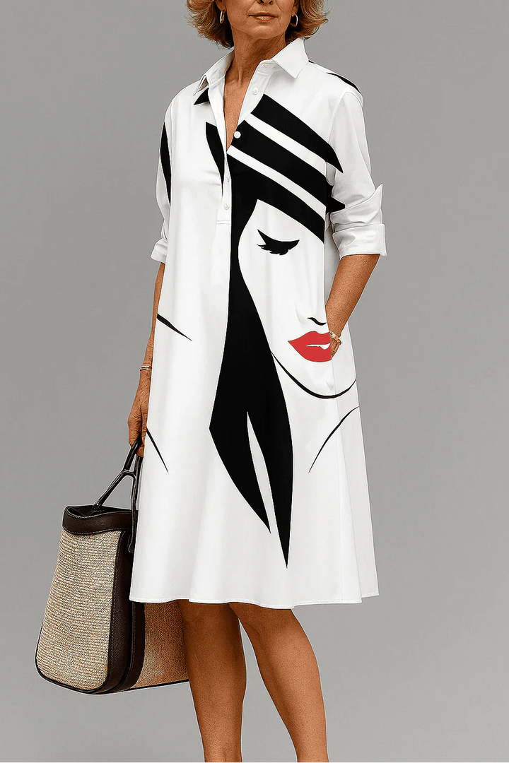 Vaelia - Draped Woven Midi Dress