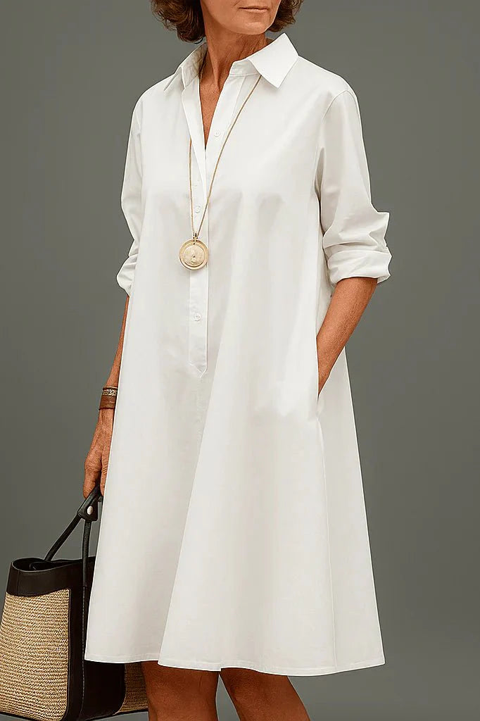 Vaelia - Draped Woven Midi Dress