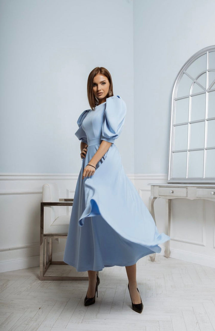 Alenya - Darted Waist Woven Midi Dress