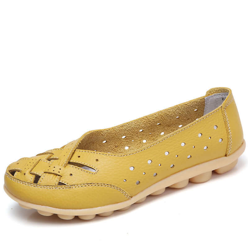 Nevara - Gel-Cushioned Sole Leather Loafers