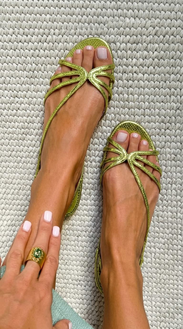 Kirela - Thin-Strap Metallic Sandals