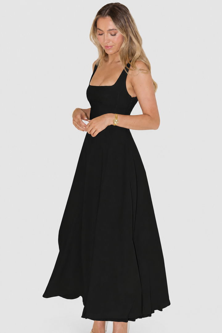 Kelara - Square Neck Woven Dress