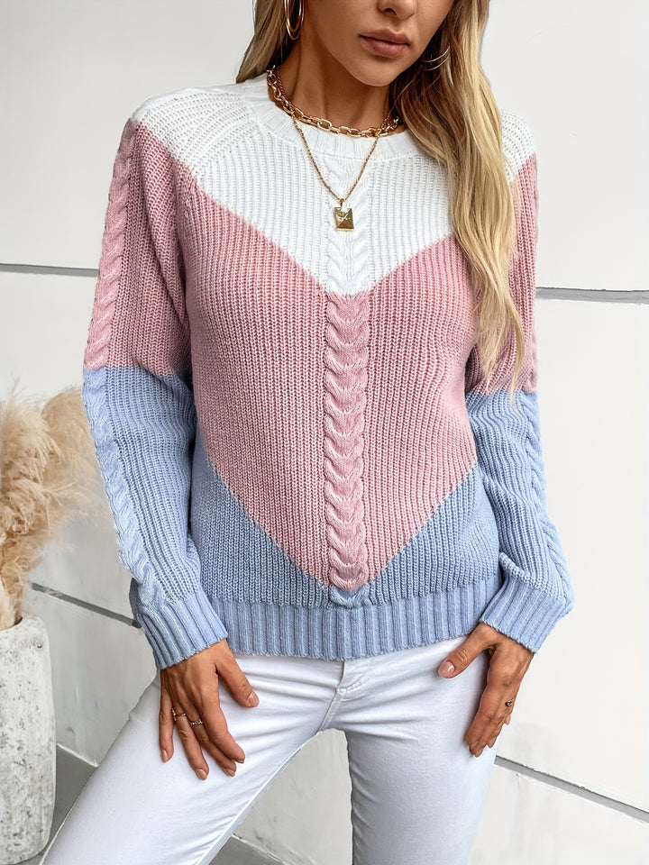 Kevara - Color-Block Knit Pullover