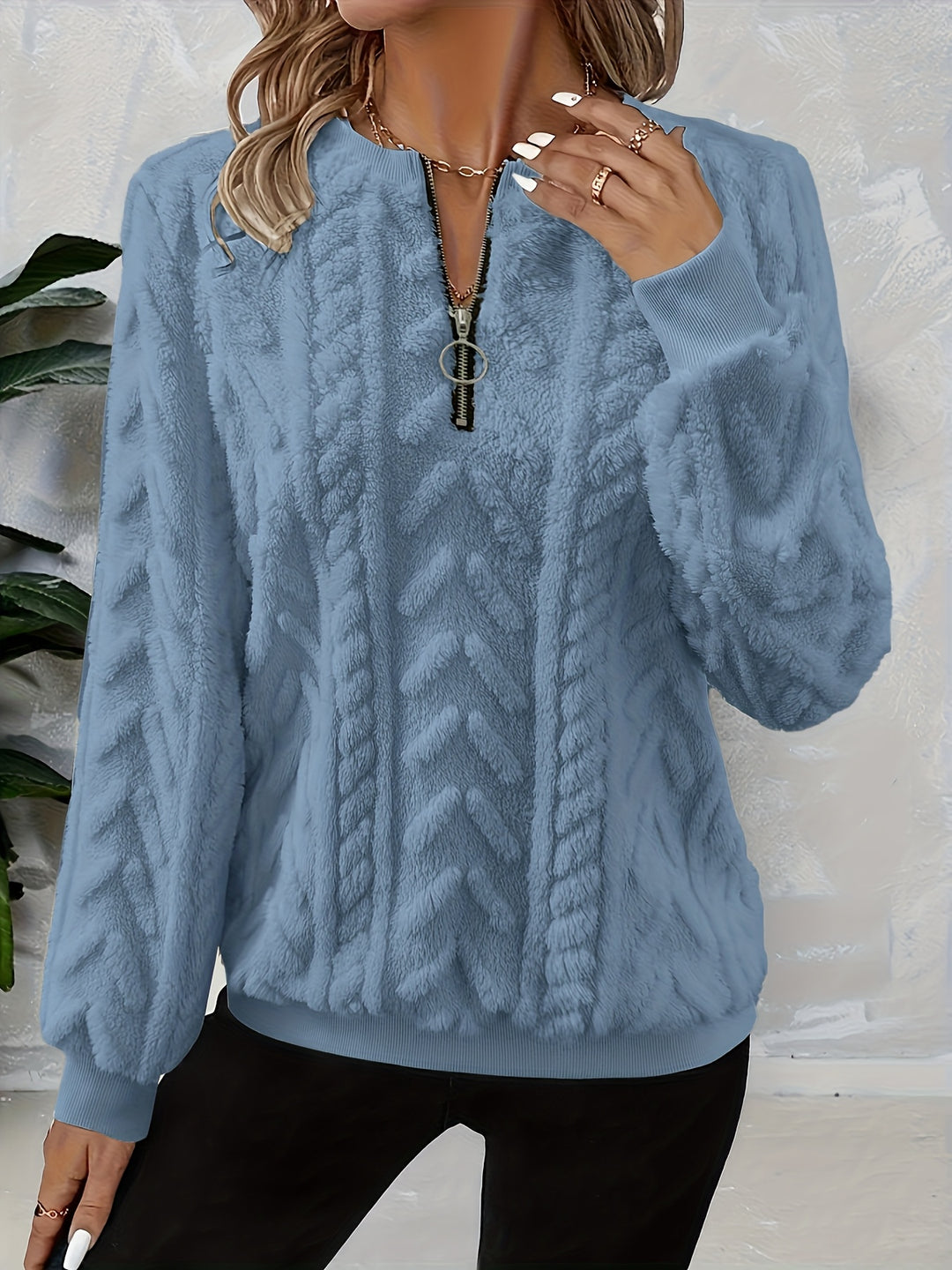 Tirena - Lined Knit Sweatshirt