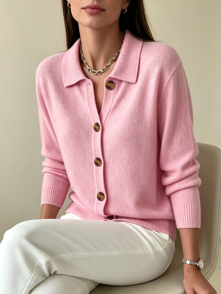 Relani - V-Neck Rib-Knit Cardigan