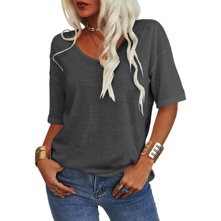 Kelira - Petal Sleeve Stretch Jersey T-Shirt