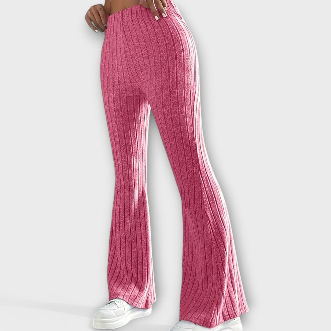 Velara - Elastic Waistband Woven Trousers