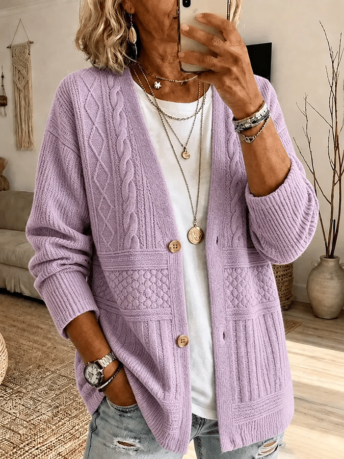 Nalira - Printed Jersey Cardigan