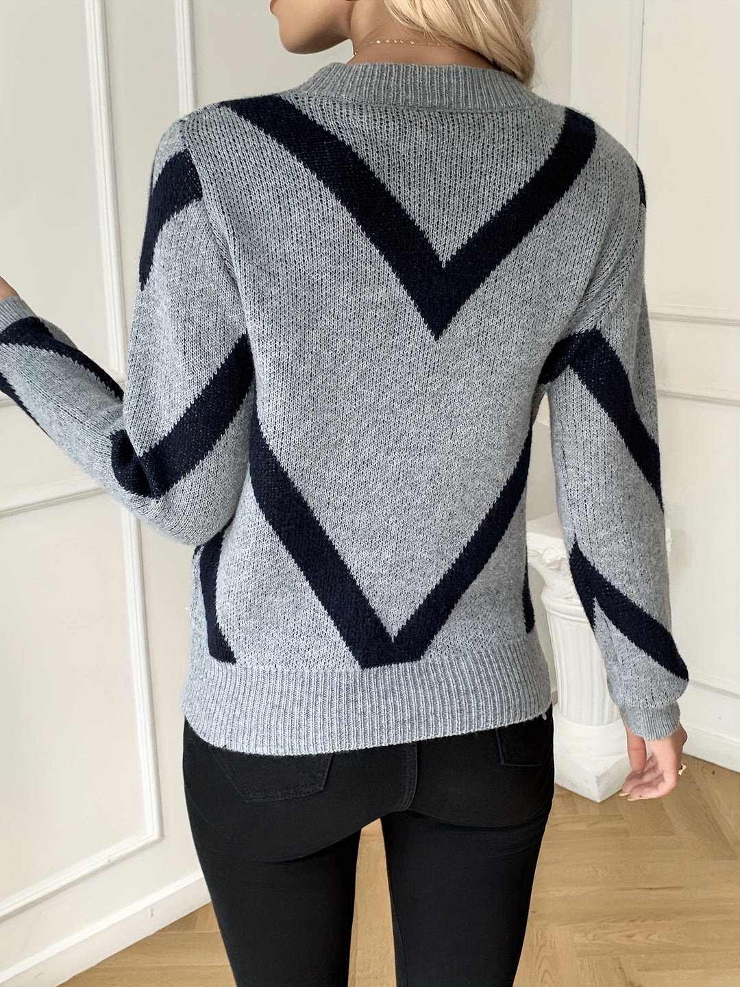 Virela - Striped Knit Pullover