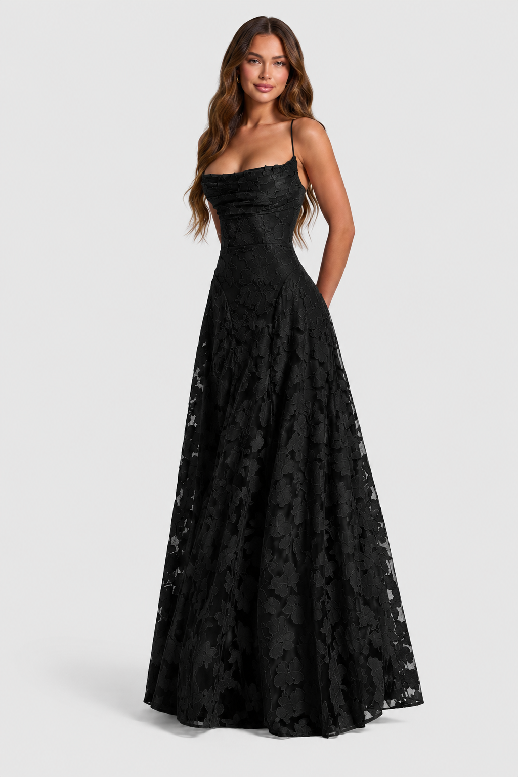Nerila - Raised Floral Lace Dress