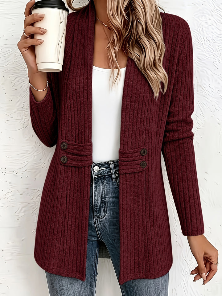 Velira - Double-Breasted Knit Cardigan