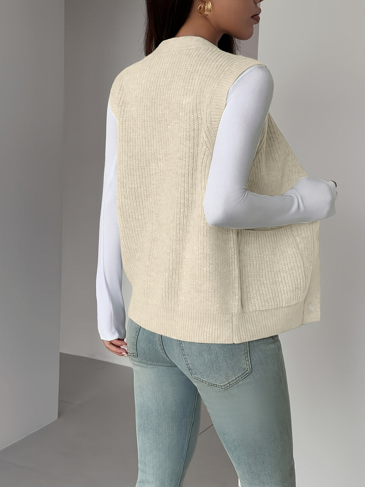 Vesara - V-Neck Knit Vest