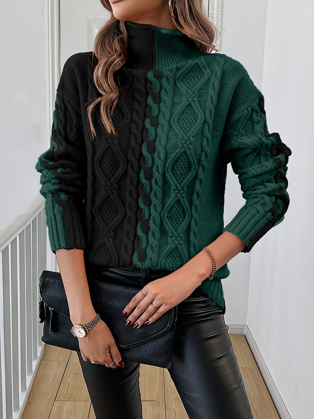 Nerise - Vertical Stripe Knit Blouse