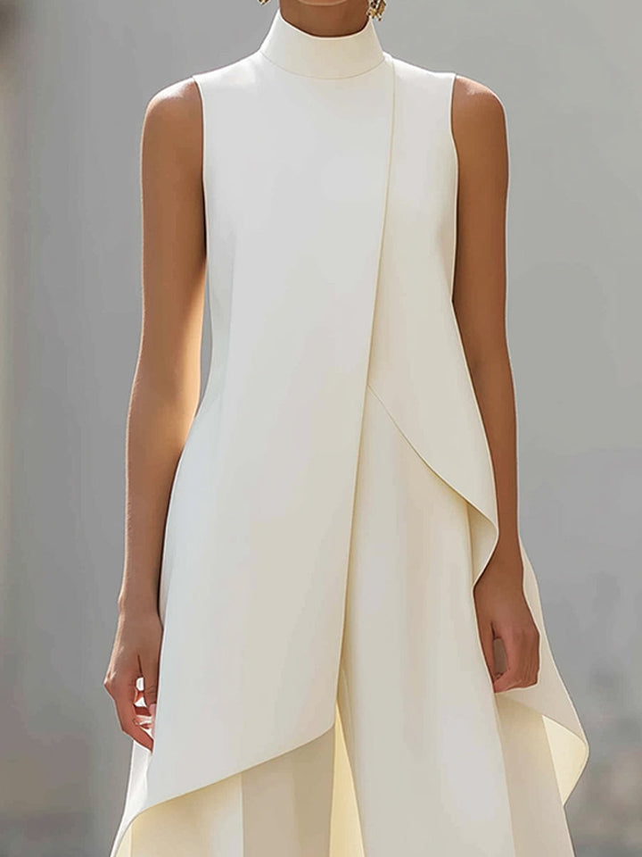 Iverra - Asymmetrical Front Panel Woven Jumpsuit