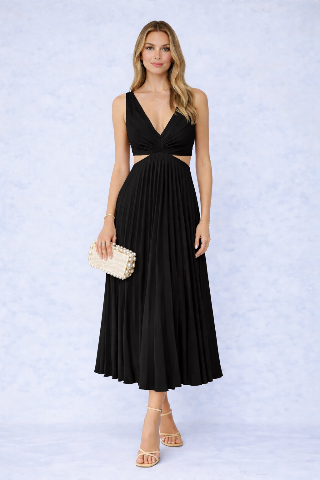 Virela - Draped Woven Maxi Dress