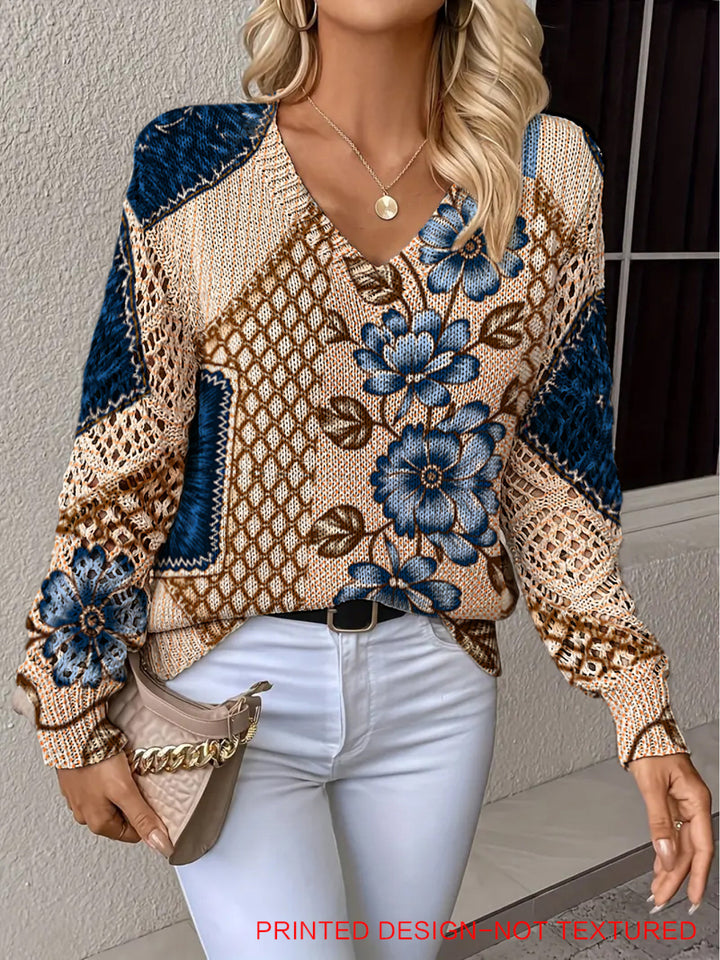 Zivora - Color-Blocked Knit Top