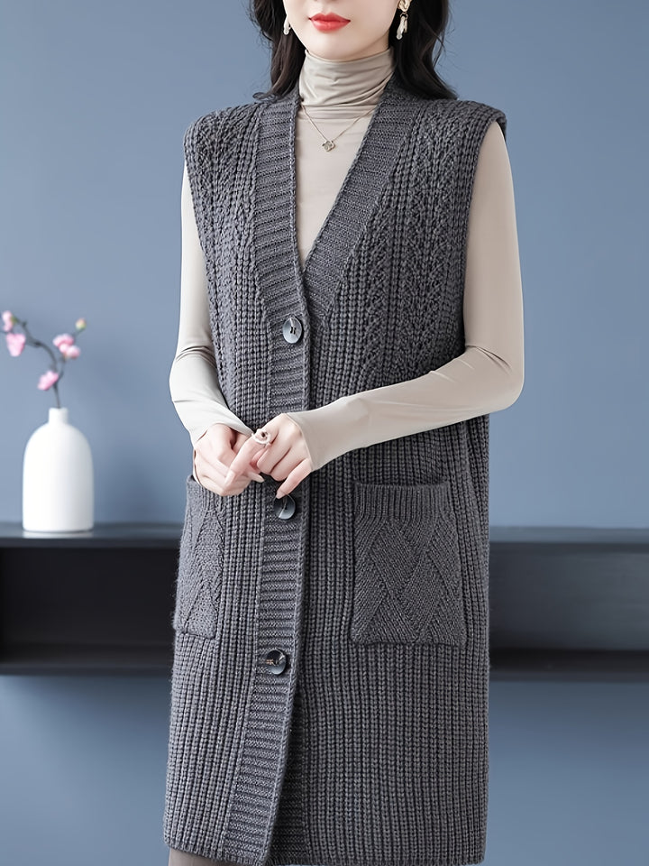 Mireva - Midi Sweater Knit Vest