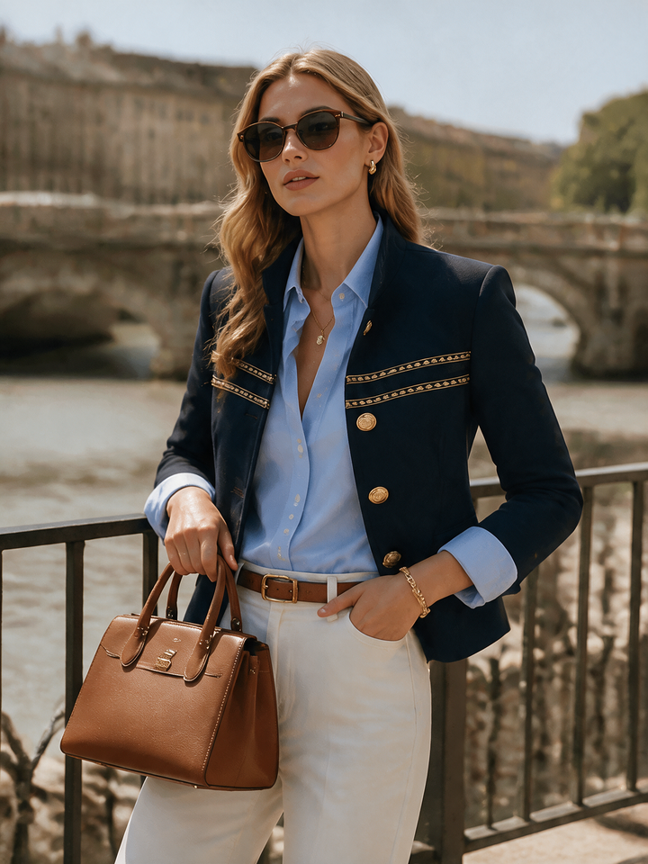 Nivara - Stand-Collar Woven Jacket