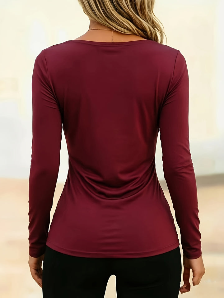 Arlysa - Round Neck Stretch Jersey T-Shirt