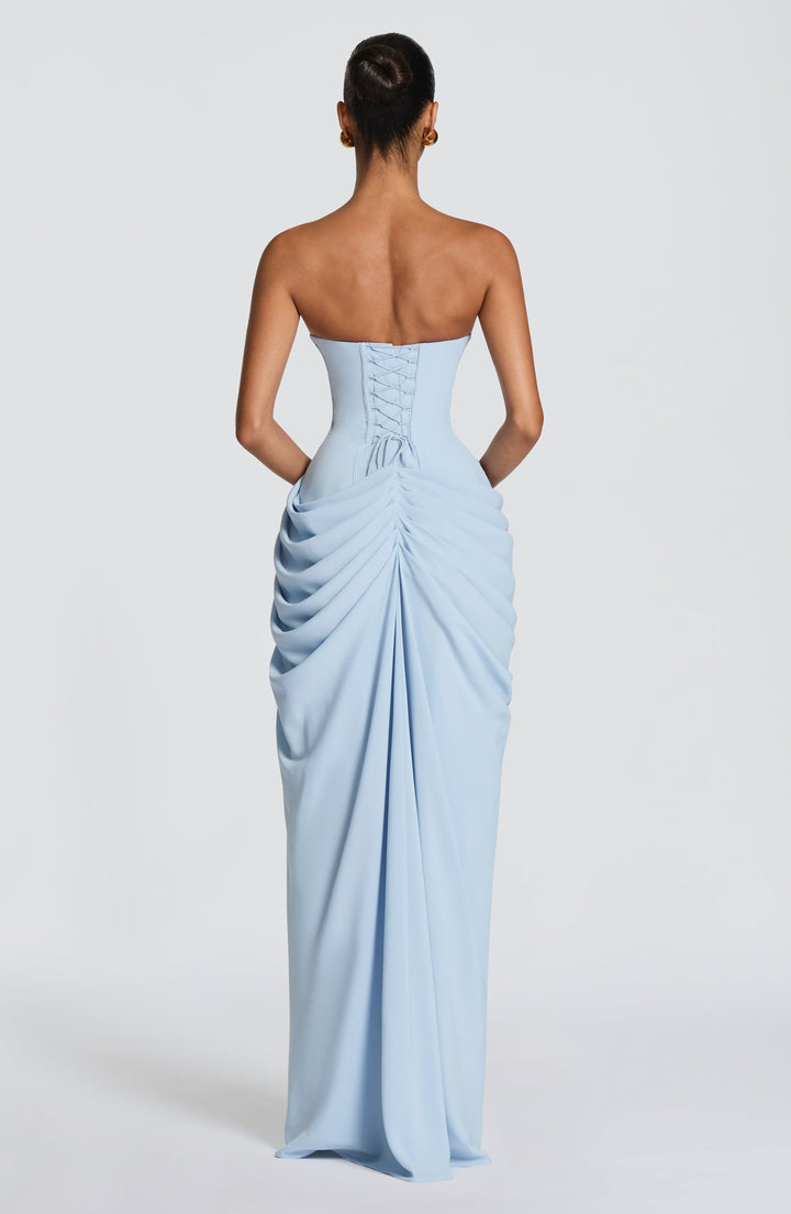 Nelara - Corset-Back Chiffon Dress