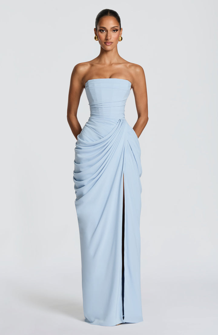 Nelara - Corset-Back Chiffon Dress