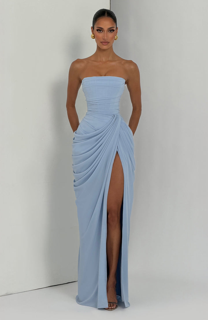 Nelara - Corset-Back Chiffon Dress