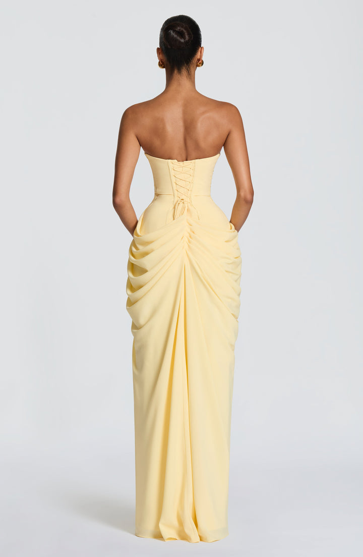 Nelara - Corset-Back Chiffon Dress