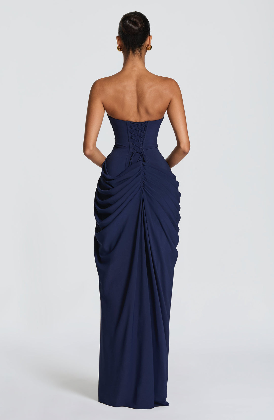 Nelara - Corset-Back Chiffon Dress
