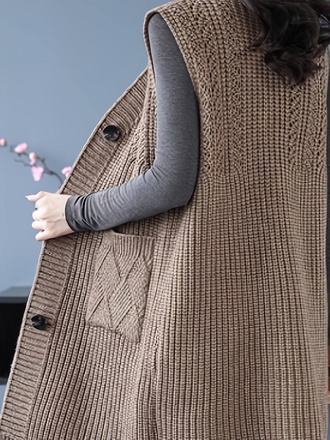 Mireva - Midi Sweater Knit Vest